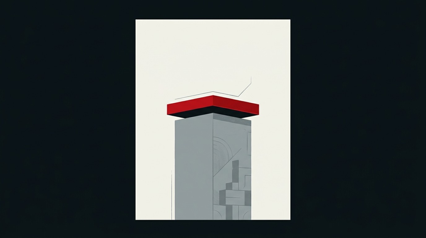 A tall stack of coins with a thin sliver at the top colored red, the rest cream, showing most of the height came from below not new additions
